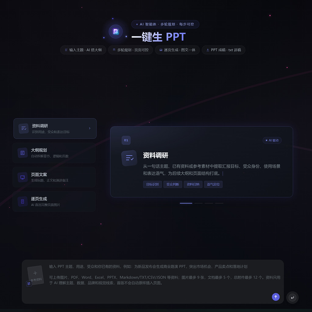 菁选灵创智能PPT生成展示